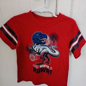 Red Dinosaur Graphic Kids T-Shirt